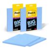 Post-it Super Sticky Big Notes, 8 in. x 8 in., Extra Large Sticky Notes Washed Denim, 2 Pads, 60 Sheets Total, Great for Vision Boards, Creative Projects, Study Spaces, Group Brainstorming, and More