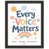 Posterizer - Every Voice Matters Poster for Speech Therapy Office Decor, Colorful Kids SLP Wall Art, Speech Language Communication Print, Pediatric Therapy Room Classroom Décor- 8x10 Unframed