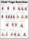 Posters Posters Chair Yoga Practice Poster for Seniors Yoga Room Poster Canvas Painting Posters and Prints Wall Art Pictures for Living Room Bedroom Decor 12x18 inch