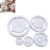 Pottery Foot Ring Tool - Ceramic Clay Base Aligner and Shaping Guide (White)