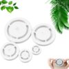 Pottery Foot Ring Tool Clay Base Aligner for Ceramic, 5 Size Options, Even Foot Press, Wheel Throwing Aid, Bowls & Cups Use, DIY Pottery Projects, Soft to Leather Clays Foots Rings Tool，1*Set White
