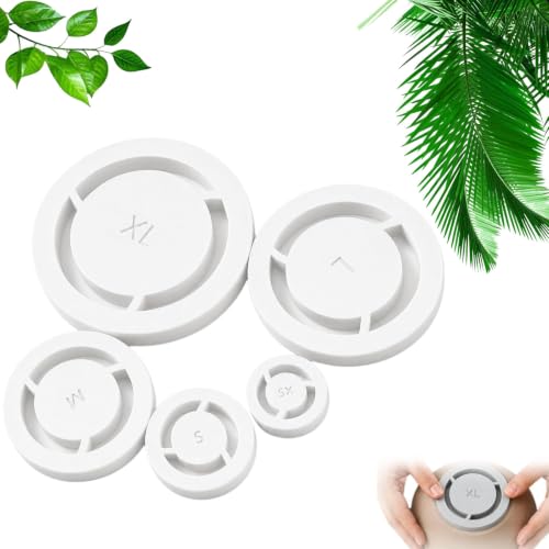 Pottery Foot Ring Tool Clay Base Aligner for Ceramic, 5 Size Options, Even Foot Press, Wheel Throwing Aid, Bowls & Cups Use, DIY Pottery Projects, Soft to Leather Clays Foots Rings Tool,1*Set White
