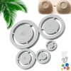 Pottery Foot Ring Tool, Clay Base Aligner for Ceramic, Pottery Foot Molder, Press Molds Stamp Mold Round Divider Hand Building Maker for Wheel Throwing Trimming Sculpting Crafts，Gray