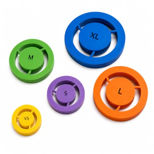 Pottery Foot Ring Tool, Pottery Foot Molder, Clay Base Aligner for Ceramics, Even Foot Press Tool for Pottery Bowls, Cups, Espresso Cups, Clay Projects, Handbuilt Pottery and Wheel Work, 5 PCS