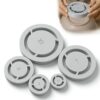 Pottery Foot Ring Tool Set, 5 Sizes Clay Base Maker Press for Even Ceramic Bases, Aligned Foot Ring Template for Cups, Bowls, Mugs, Plates, DIY Pottery Wheel Projects