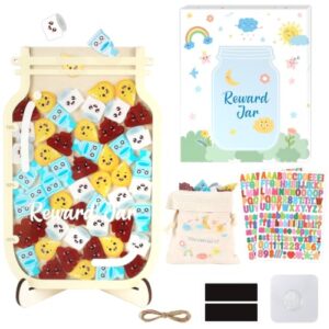 Potty Training Reward Jar,Magnetic Reward Jar for Kids,Potty Rewards System with 52 Tokens,Potty Training Chart for Toddlers Boys Girls Classroom Incentive Jar Good Behavior Management Tool