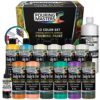 Pouring Masters 12-Color Ready-to-Pour Acrylic Iridescent Color Shifting Pouring Paint Set, with Silicone Oil & Gloss Medium, 8oz Bottles, Pour Paint Supplies for Canvas & Crafts