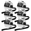 POXXU 6 Pack Clicker Counter,Metal Hand Tally Counters Clicker with Black Nylon Lanyard,4 Digit Display Pitch Counter for Knitting,Coaching,Golf,Lap,Fishing,Umpire,Baseball,Row Sport (Silver Color)