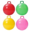 PQDYEUBU 4P Bouncy Balls with Handle,22in Hopper Ball for Kids,Inflatable Hippity hop Toy,Indoor Outdoor Fun Toys for Children Ages5-10,Great Gift for Birthday Christmas (Hopper Ball-55cm)