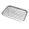 Practical Stainless Steel Cookie Sheet with Drain Holes 0.4mm Thickness for Oven Baking and Outdoor Grilling Rectangular Perforated Baking Sheet
