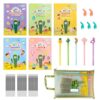 PracticeJQDEN Large Reusable Grooved Handwriting Practice Workbooks for Kids Ages 3-8 Magic Disappearing Ink & 3D Groove Preschool Kindergarten Children Writing Books 5-Book Set with Pen Grips