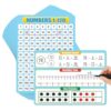 PraxiKidy 12 Pack Numbers 1-120 Chart Dry Erase Flash Card,12" x 9" Number Line Ten Frame Math Manipulatives Small White Board for Student Teacher Kindergarten 1ST 2ND Classroom Homeschool Supplies