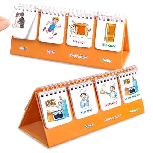 PraxiKidy Sentence Building for Kids,Speech Therapy for Preschool Kindergarten 1st 2nd Grade Classroom Must Have,Special Education Learn To Read ESL Reading Game Phonics Learning Activities Homeschool