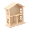 predolo Wooden Desktop Organizer Shelf House Shaped for Books Figures Collectibles