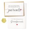 Pregnancy Announcement Card for Grandparents, Baby Announcement Ideas Card for Parents, Pregnancy Reveal Cards for Ultrasound Photo, Promoted to Grandparents Card, First Time Grandparents to be Gift