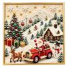 Premium 3D Pearl Christmas Wall Art Kit, DIY Pearl Diamond Painting Art Kit, Creative Pearls Beads Craft, Winter Home Wall Decor, Holiday Gift for Adults Beginner (Winter Ski Adventure)