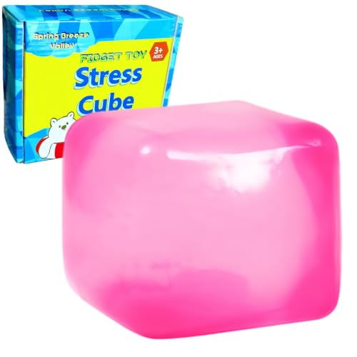 Premium Big Stress Cube, Sensory Toy with a Super Solid Squish for Kids and Adults,Stress Relief, Focus & Play– Durable,Fidgets for Classroom Prize, Birthday Gifts Party Favors