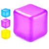 Premium Big Stress Cube Squishy – Slow Rising Ice Cube Fidget Toy, Gel Filled Sensory Squeeze Ball for ADHD & Anxiety Relief, Calming Fidgets Kids Adults BPA-Free Easy to Clean – 2.17in (Purple)