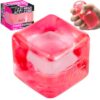 Premium MEGA Cube – Oversized Heavy-Duty Squishy Fidget Toy for Big Hands & Adults, Ultra-Firm Gel for Stress Relief & Sensory Focus, Lab & CPC/ASTM Certified (Pink)