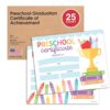 Preschool Award Certificates for Students -25 Certificate of Achievement Awards, Pre-K Diploma, Preschool Graduation Certificates for Kids, Prek Certificate Paper, Star Student Honor Roll