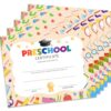 Preschool Graduation Certificates, 25 Graduation Certificates for Kids Students, Preschool Kindergarten Diplomas, Student Achievement Awards, 8 x 10" Award Certificate -08