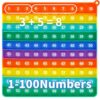 Press Bubble Math Sensory Toy: 1-100 Numbers Counting & Fidget Manipulatives, Stress Relief for Homeschool Kindergarten Classroom, Early Math Education-YGC LAOMI