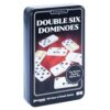 Pressman Premium Classics: Double Six Dominoes | Durable Tin Case with Instructions for 10 Different Games | 1-4 Players, Ages 8+
