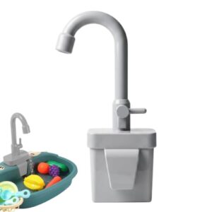 Pretend Kitchen Sink - Electric Water Faucet Toy, Interactive Dish Washing