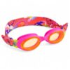PrettyProducts Swim Goggles with Fabric Strap - Cool Summer Goggle - Pool Goggles Kids - Soft Strap Swimming Goggles - Girls and Boys Swim Goggle (Pink)
