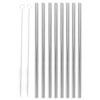 PRETYZOOM Stainless Steel Reusable Heart-shaped Straws with Cleaning Brush, Decorative Metal Drinking Straws for Party Drinks and Everyday Use