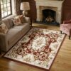 PRIMEAX 7 * 10ft Area Rug for Living Room Washable Vintage Rugs Non-Slip Backing, Soft Low Pile Carpet for Bedroom Dining Room