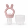 Primo Passi Silicone Baby Food Feeder for Teething & Fresh Foods, BPA-Free Food Grade Silicone Feeder, Safe Self Feeding Pacifier, Dishwasher Safe, Rose Pink, 6M+