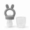 Primo Passi Silicone Baby Food Feeder for Teething & Fresh Foods, BPA-Free Food Grade Silicone Feeder, Safe Self Feeding Pacifier, Dishwasher Safe, Senior Gray, 6M+