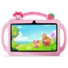 PRITOM 7-inch Android Tablet, 2GB RAM, 32GB Storage, Quad-core Processor, 1024×600 IPS Display, Wi-Fi and Bluetooth, Shock-Resistant Protective case, Built-in Parental Controls (Pink)