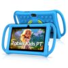 PRITOM Kids Tablets 7 inch, 32 GB,Perfect Size for Toddler Tablet with Un-Zipped Case, WiFi, Dual Camera, Education, Games, Kids Software Pre-Installed, Parental Control (Blue)