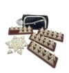 PRK 14 Triangular Dominoes Set – 56 Acrylic Domino Tiles with Brass Spinners – Triangle Dominoes Tabletop trionimos Domino Enjoy with Friends