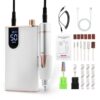 Professional Electric Nail Drill 50000RPM, Portable Nail File for Acrylic Gel Nails, Cordless Rechargeable Salon-Grade Ultra Power Nail Drill Kit for Shaping, Polishing & Removing Gel Nails