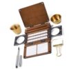 Professional Folding Watercolor Paint Palette 24 Well Wooden Paint Box for Artists Beginner Travel Outdoor Painting Portable Watercolor Color Scheme (Wood)
