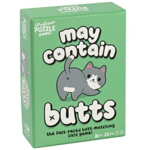 Professor PUZZLE May Contain Butts - Race to React in This Fast-paced Butt-Matching Card Game!
