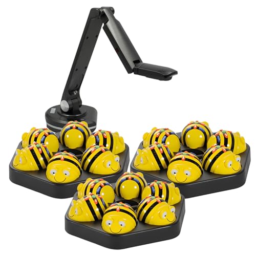 Programming Robotics: 18-pc Bee-Bot See & Say Version, 3-pc Docking Station w/USB Cable + Free 1-pc JoyUsing V500S DocCam - Basic & Advance Coding Directional Control Learning