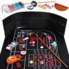 Proshine Craps Tabletop Game Set with 35 * 70" Rubber Tabletop Mat (Black)