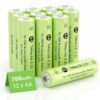PRTGFJKL 12pcs 1.2V AA 700mAh NiMH Rechargeable Battery,Double A Solar Lights Battery for Outdoor String Light, Pathway Lights AA Battery Size: 14.5 50.5mm