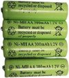 PRTGFJKL 4pcs AA Rechargeable Solar Batteries 300mAh 1.2V NI-MH Garden Lights AA Battery Size: 14.5 50.5mm