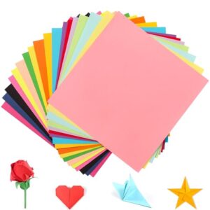 Prudiut Origami Paper 6x6in, 200 Sheets, 20 Colors, Square Craft for Arts and Crafts, Scrapbook Paper, Colored Paper, Origami Kit Supplies for Kids Ages 14+, Multi-Project Use