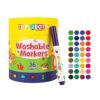 Pryntopha 12/24 / 36 Color Washable Marker Pens Colored Watercolor Pen for Card Making Journaling Drawing Coloring Planner Calendar Washable Markers for Markers Wide Tip