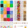 PRYZALO 4302Pcs Clay Beads Bracelet Making Kit for Jewelry Making