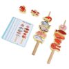 Psdndeww Cartoon Fruit Stringing Threading Toy Wooden Beads Toy for Cognitive Development and Sensory Play Ages 3-6 Portable Beads Matching Game