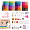 Psykade Fuse Beads Kit-Easy DIY-96 Colors 53000 2.6mm, 200+ Patterns, Built-in Iron | DIY Crafts Supplies for Women, Art Decorations for Room, Ideal Gift,Pixel Art，All-in-One