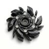 PuffPop EDC Fidget Sliders Open Armor Spinning TopFidget Toys Stress Relief for Adults (Pure Black)