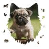 Pug Puppies Puzzles for Adults, 175 Pieces, Wolf Shape